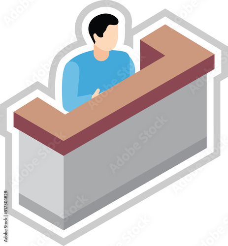  The front desk where students and visitors are welcomed.