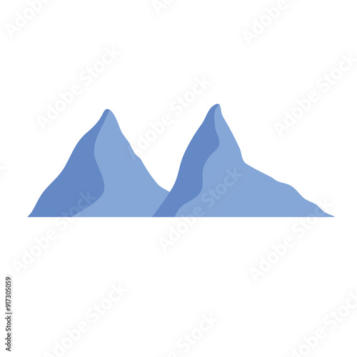 Cartoon mountains for nature landscape. Canyons and rock peaks, abstract vector elements