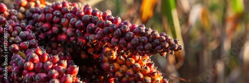 Sorghum bicolor known as sorghum great millet durra jowari jowar or milo photo