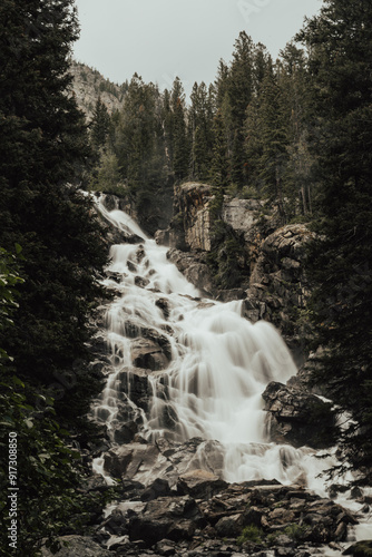 waterfall in jackson wyoming