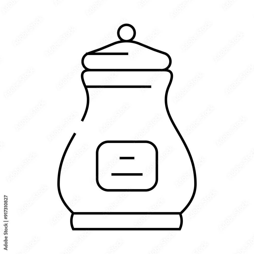 burial urn line icon vector. burial urn sign. isolated contour symbol black illustration burial urn line icon vector. burial urn sign. isolated contour symbol black illustration