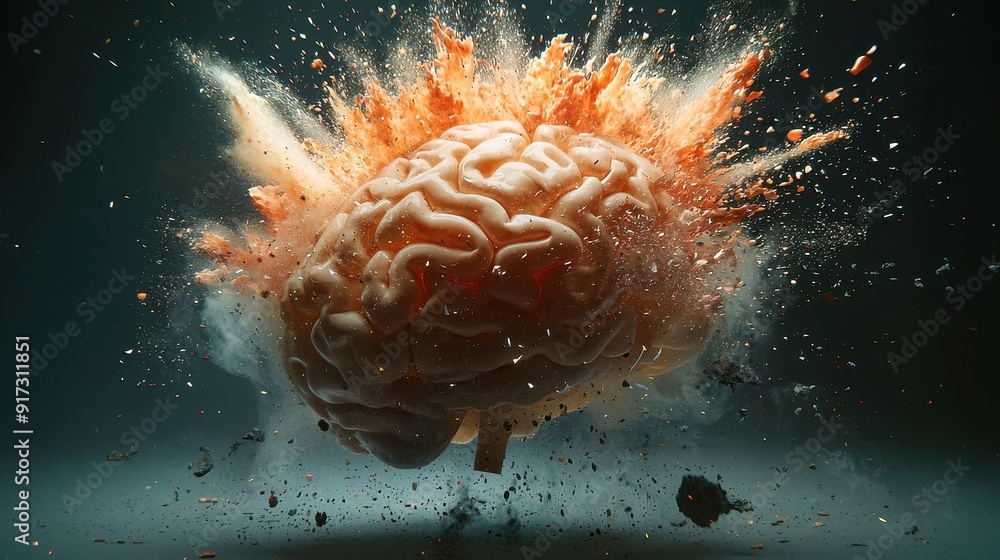 Brainstorm Burst, an imaginative depiction of a human brain bursting with vibrant ideas and creativity, surrounded by an expansive backdrop, showcasing the limitless potential of knowledge. Brainstorm Burst, an imaginative depiction of a human brain bursting with vibrant ideas and creativity, surrounded by an expansive backdrop, showcasing the limitless potential of knowledge.