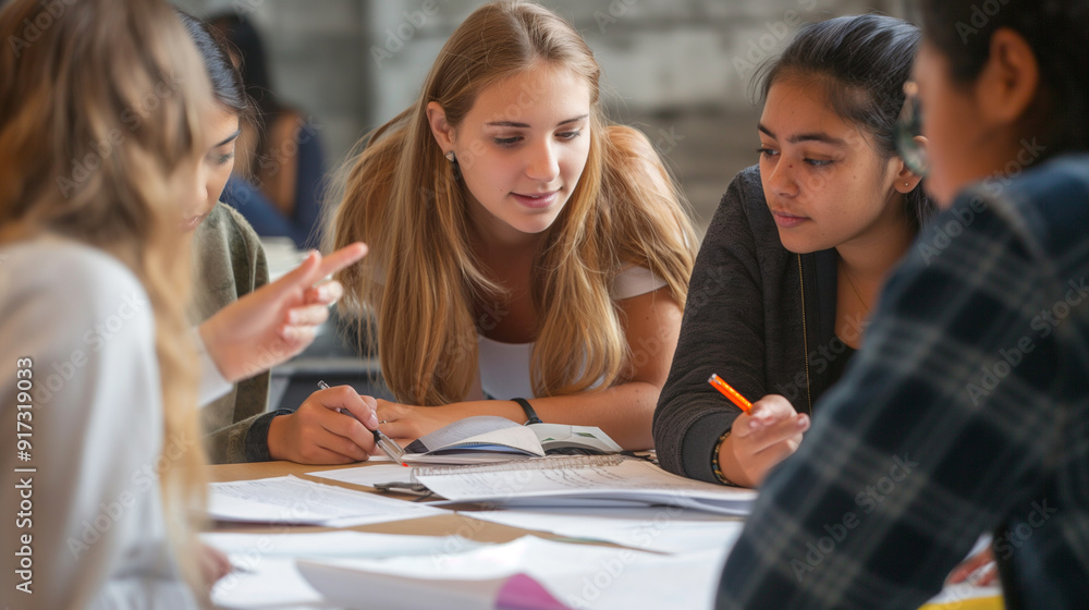 Student Collaborations: Students working together on projects or assignments with ample space for teamwork tips Student Collaborations: Students working together on projects or assignments with ample space for teamwork tips