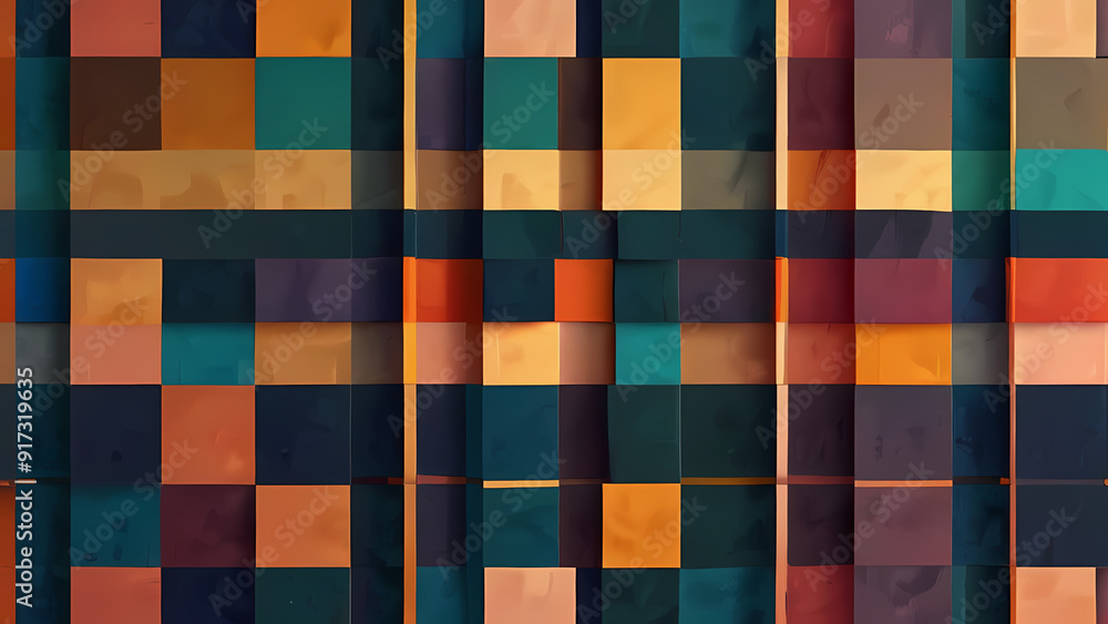 abstract illustration background with a theme of squares, using a mix of vibrant and muted colors abstract illustration background with a theme of squares, using a mix of vibrant and muted colors
