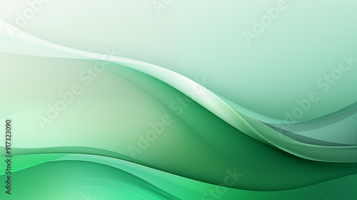 Abstract green wave graphic design, banner or poster.