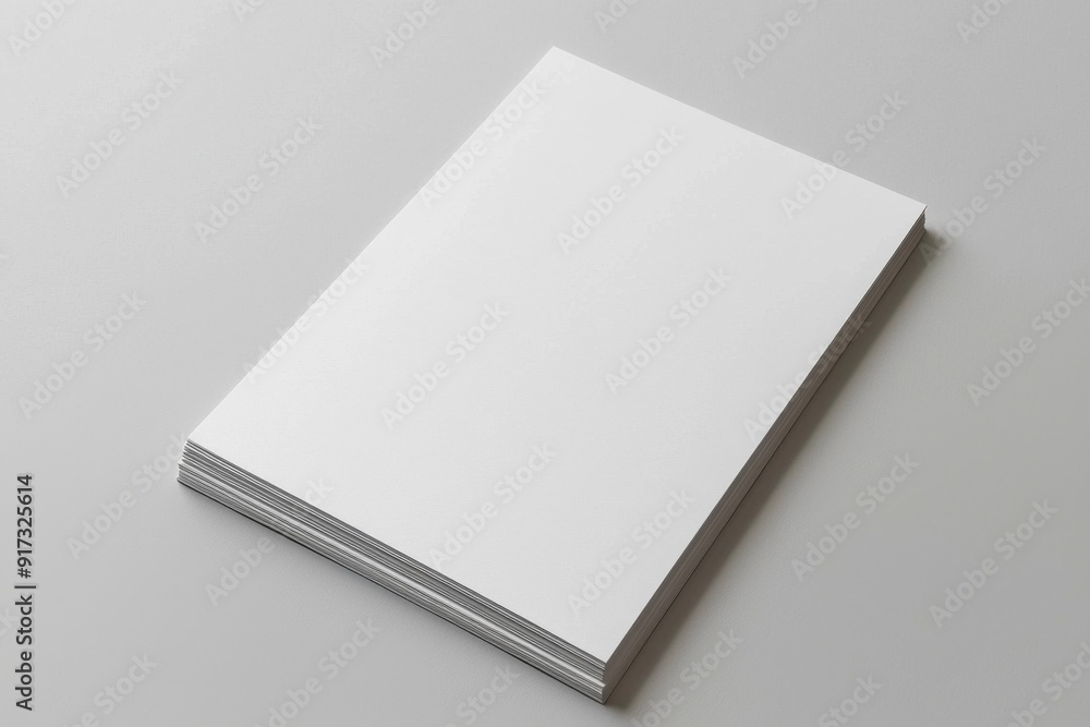 Blank paper mockup on isolated background created with generative ai Blank paper mockup on isolated background created with generative ai