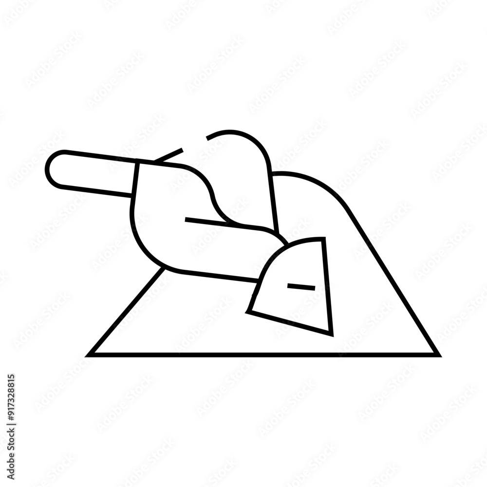 spice spatula line icon vector. spice spatula sign. isolated contour symbol black illustration spice spatula line icon vector. spice spatula sign. isolated contour symbol black illustration