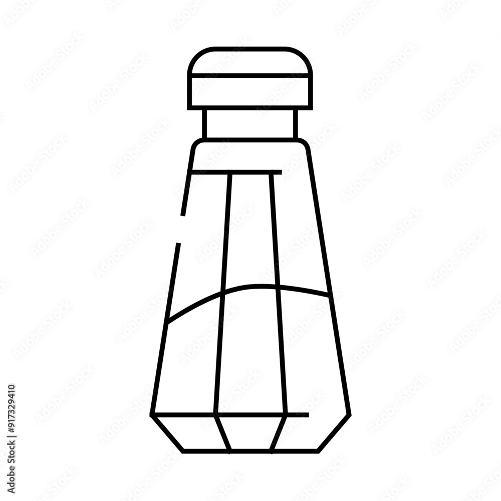 salt in salt shaker line icon vector. salt in salt shaker sign. isolated contour symbol black illustration salt in salt shaker line icon vector. salt in salt shaker sign. isolated contour symbol black illustration