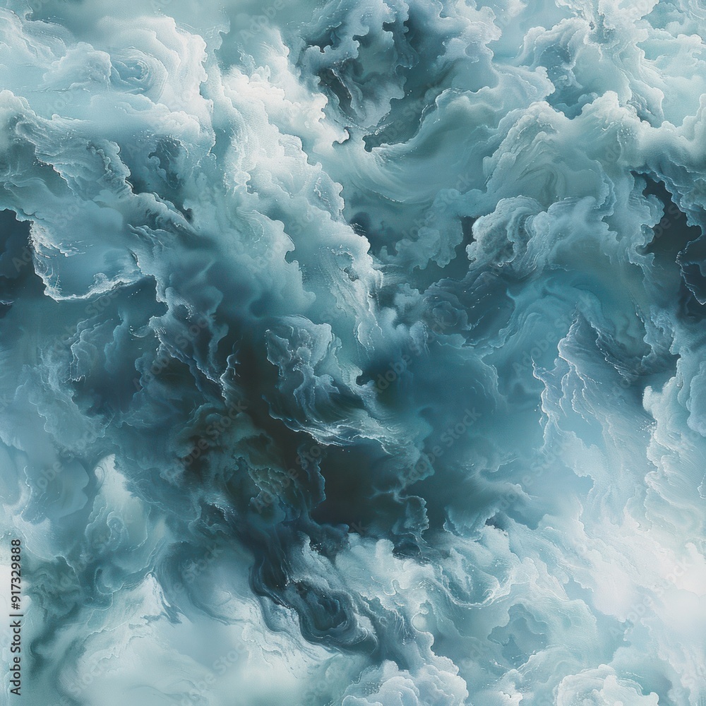 Abstract Blue Swirling Cloudscape. Abstract Blue Swirling Cloudscape.