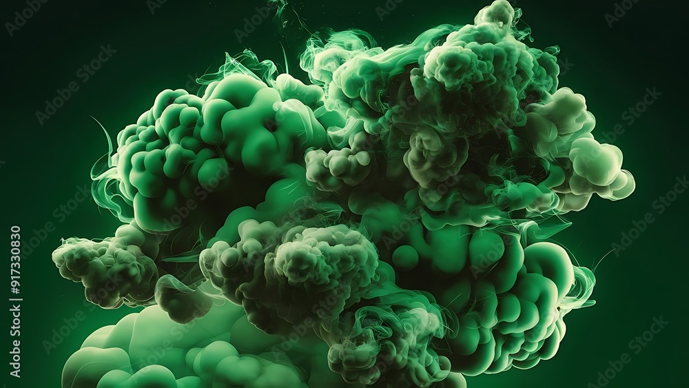 green smoke cloud ink paint 3d rendered abstract art background wallpaper illustration green smoke cloud ink paint 3d rendered abstract art background wallpaper illustration