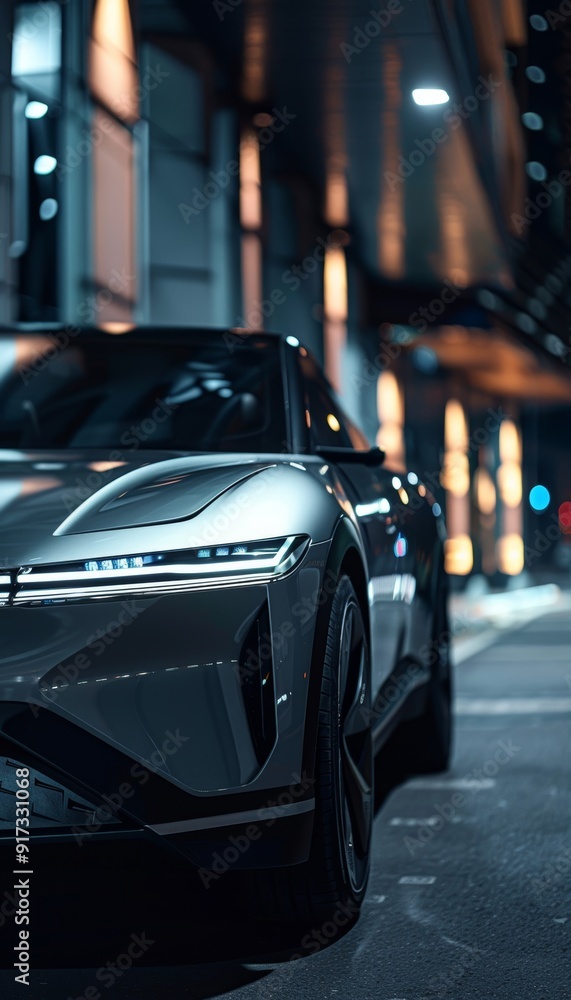 Luxury Electric SUV with Sleek Design Showcased in Modern Urban Area - Perfect for Posters and Print Design Luxury Electric SUV with Sleek Design Showcased in Modern Urban Area - Perfect for Posters and Print Design