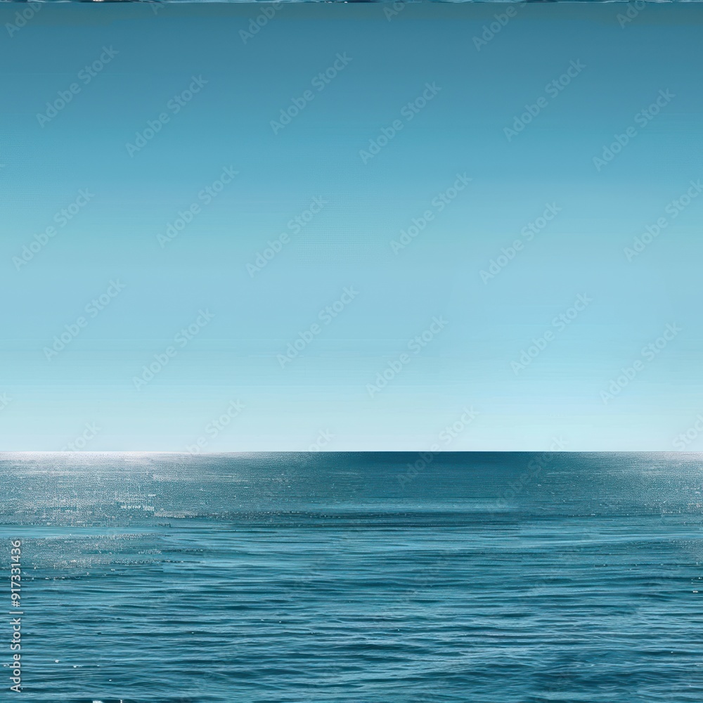 Calm Blue Ocean Horizon. Calm Blue Ocean Horizon.