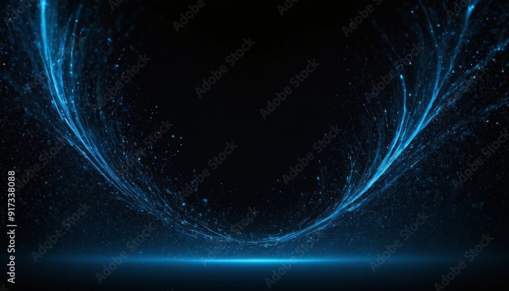 Naklejka premium particle, science, abstract, illustration, technology, datum, background, atom, connection, horizontal, motion, blue, design, geometric shape, pattern, vector, virtual reality, analysis, 10