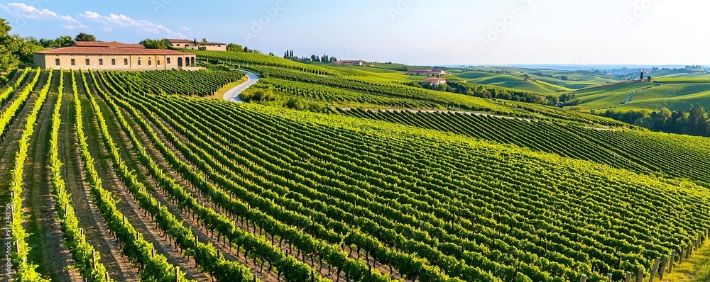 Verdant, rolling vineyards, grapevines, winemaking, high quality, photorealistic, rustic charm, scenic, harvest season Verdant, rolling vineyards, grapevines, winemaking, high quality, photorealistic, rustic charm, scenic, harvest season