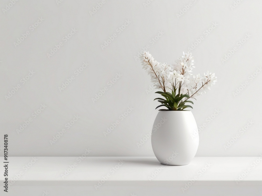 A background of tiny plants and white walls A background of tiny plants and white walls