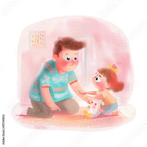 kid plating plant  white background (14)