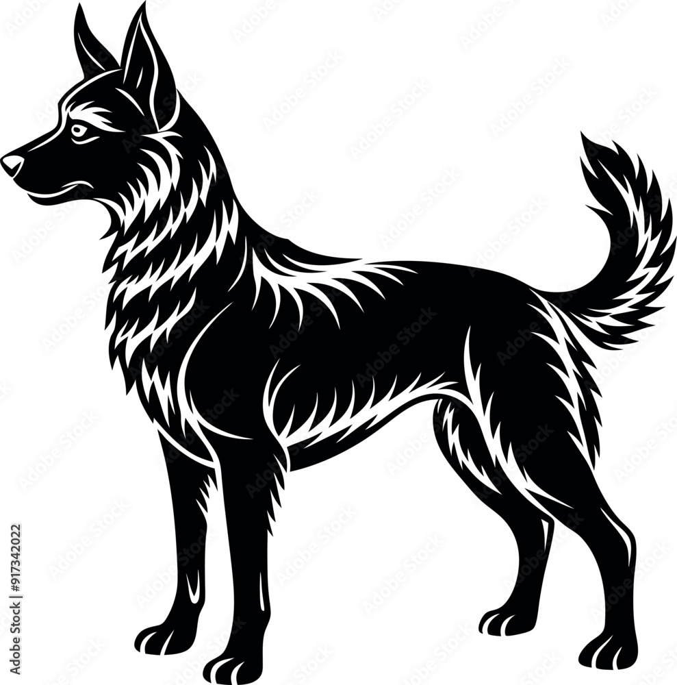 Dog Silhouette Black Vector Dog Silhouette Black Vector