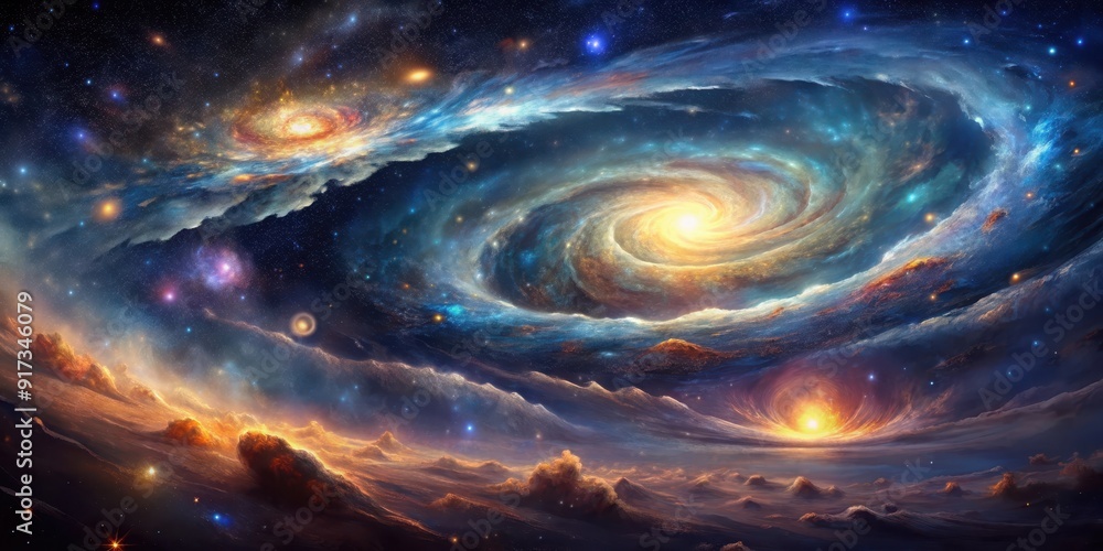 Spiral Galaxy Dreamscape: A Cosmic Voyage galaxy, stars, nebulae, cosmic, universe Spiral Galaxy Dreamscape: A Cosmic Voyage galaxy, stars, nebulae, cosmic, universe