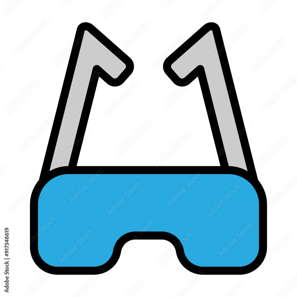 Goggles Vector Filled Icon Design Goggles Vector Filled Icon Design