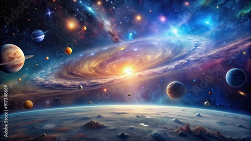 A stunning image of the vast and mysterious expanse of the universe, galaxy, cosmos, stars, planets, space, astronomy