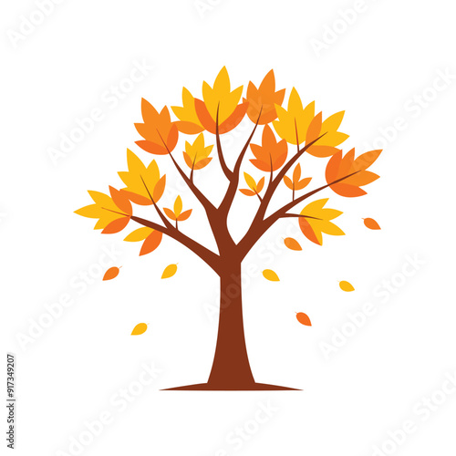 Vibrant tree colorful vector design illustration perfect for prints, digital art