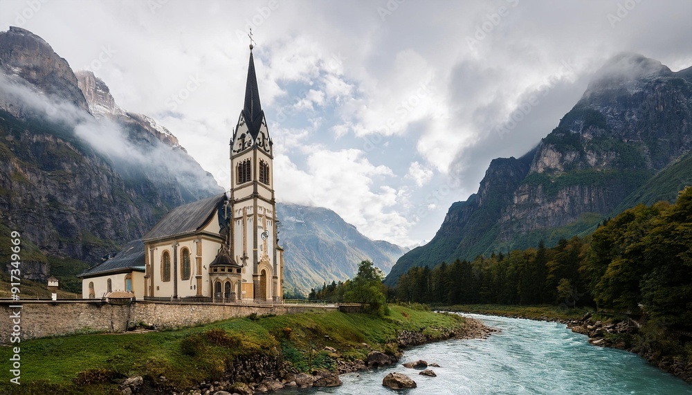 Fototapeta premium church in the mountains