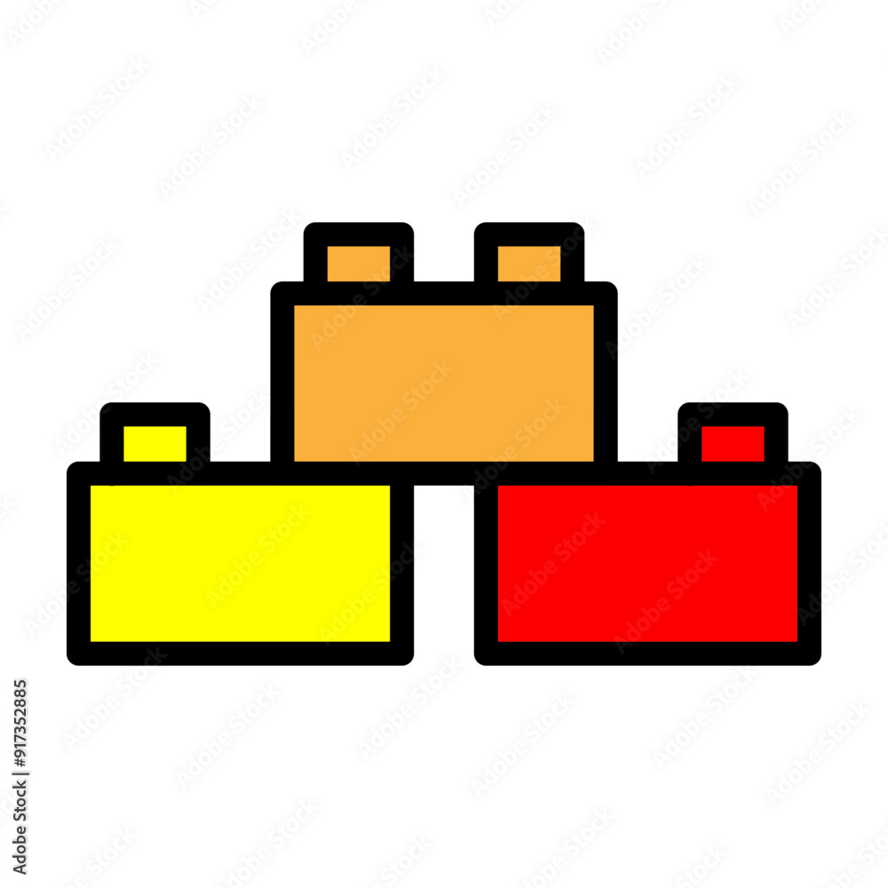 Blocks Vector Filled Icon Design Blocks Vector Filled Icon Design