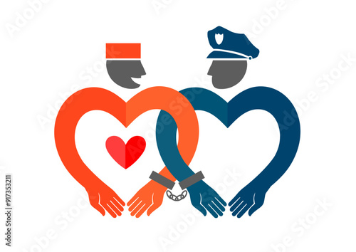 Love is illegal. A policeman detains a criminal, the criminal confesses his love to the policeman.