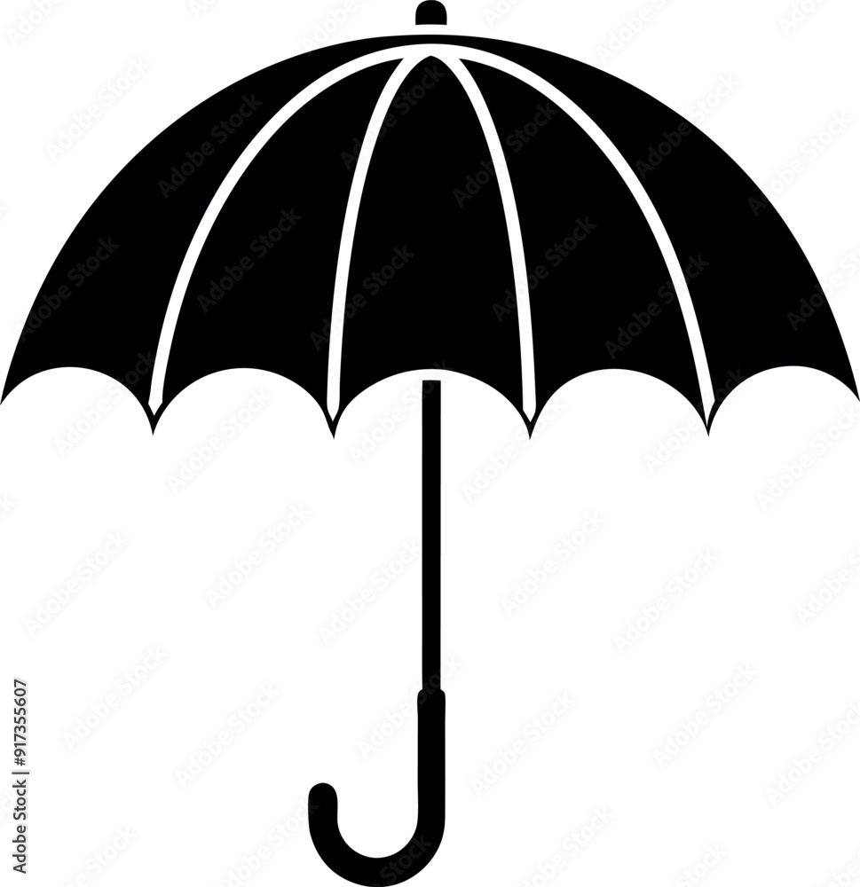 Umbrella silhouette Black vector Umbrella silhouette Black vector