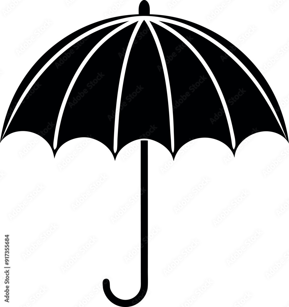 Umbrella silhouette Black vector Umbrella silhouette Black vector