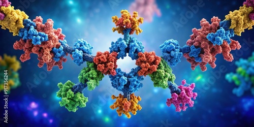 Antibody binding to human cell receptors, healthcare, science, biology, medical, research, immune system, microbiology