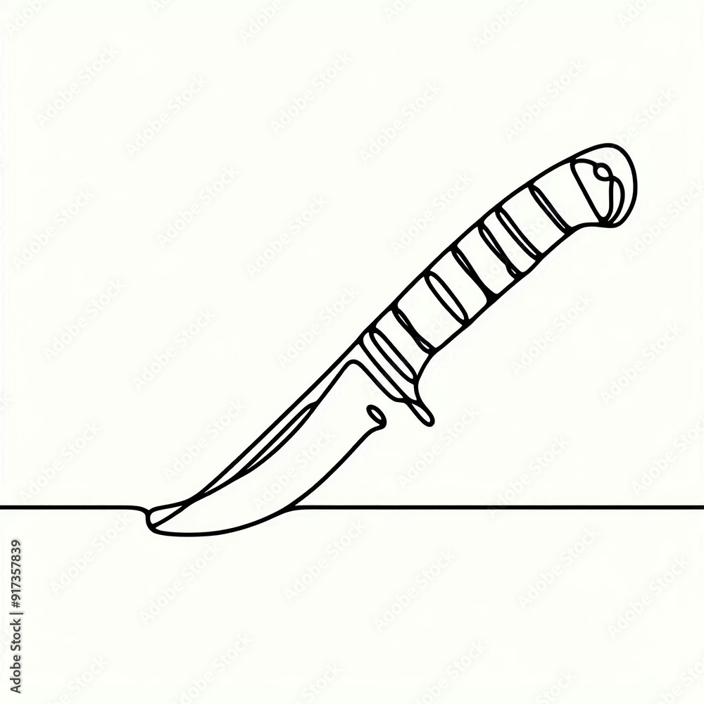 knife silhouette thin lines flat colors knife silhouette thin lines flat colors