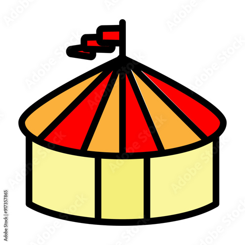Circus Vector Filled Icon Design