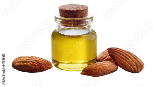 Almond oil on a transparent background