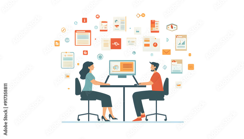 an illustration representing a continuous feedback loop in customer support design an illustration representing a continuous feedback loop in customer support design