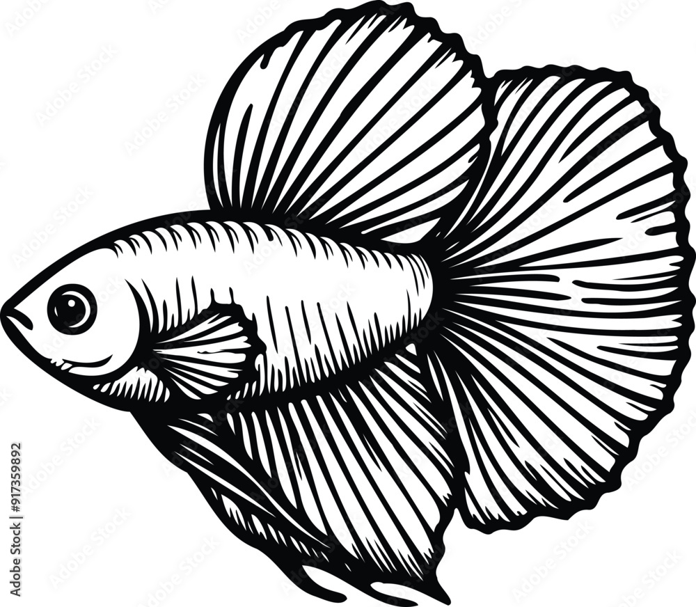 Fototapeta premium fish outline design