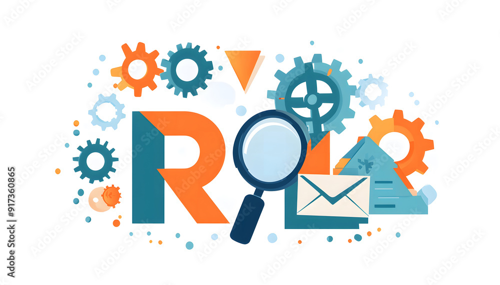an illustration with the acronym RFP text integrates with an unfolding document, magnifying glasses symbolizing the opening and exploration of proposals design an illustration with the acronym RFP text integrates with an unfolding document, magnifying glasses symbolizing the opening and exploration of proposals design