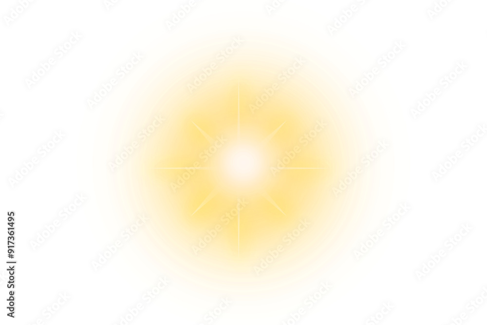 Glowing light effcts isolated on transparent background. Sun flare light overlays. Glow starlight with flare, glowing star PNG. Sparks and bright sparkles effect. Events decoration design elements
