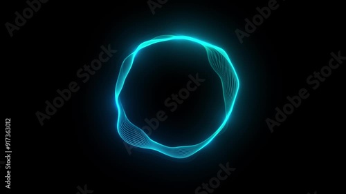 Glowing AI Voice Spectrum. Technology Audio Waveforms. Digital Background. 4K