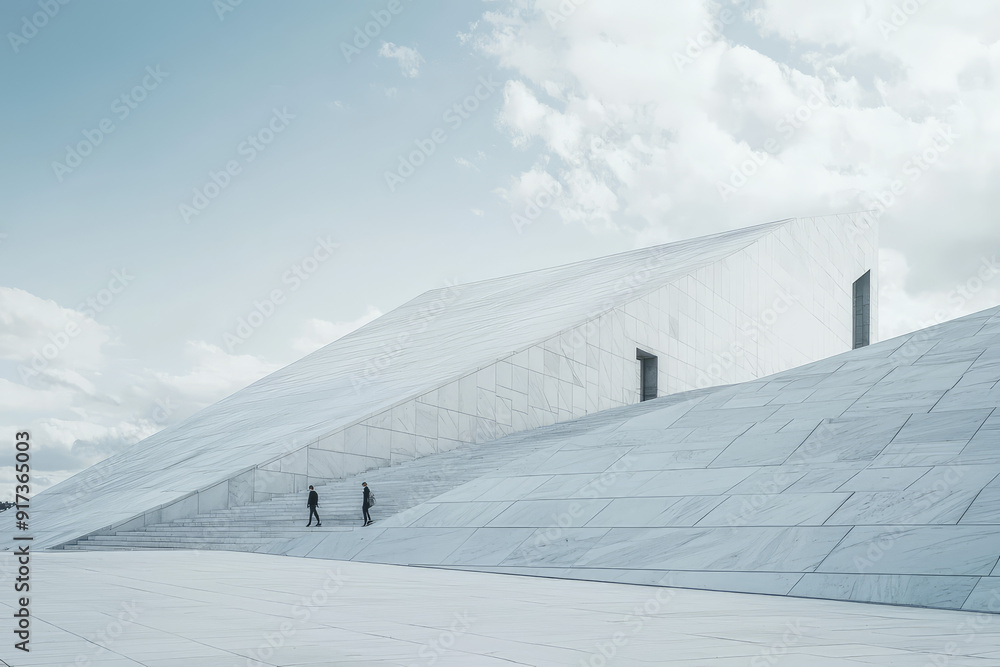 Marvel at the sleek, angular design of Oslo's Opera House, seamlessly blending into the cloudy sky, embodying both modernity and natural beauty. Marvel at the sleek, angular design of Oslo's Opera House, seamlessly blending into the cloudy sky, embodying both modernity and natural beauty.