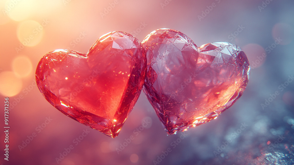 Valentine's day. Two hearts. Jewelry in the shape of a heart. Ruby hearts. Valentine's day. Two hearts. Jewelry in the shape of a heart. Ruby hearts.