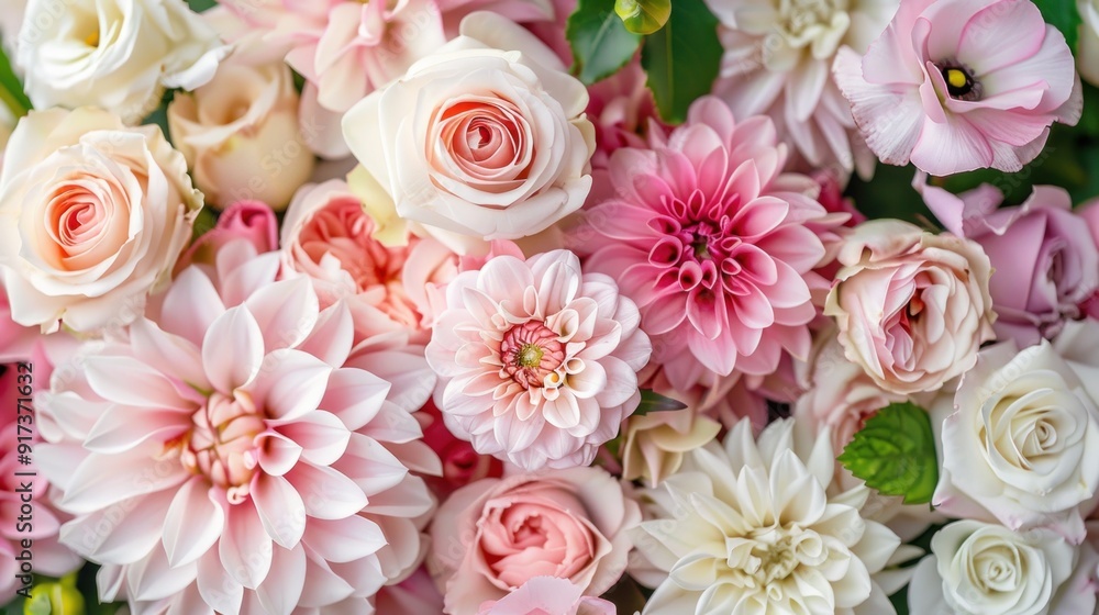 Floral Bouquet with Pink and White Flowers Floral Bouquet with Pink and White Flowers