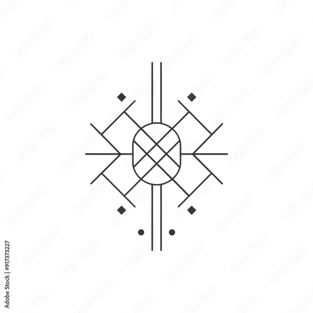 Fototapeta premium Geometric Abstract Design with Lines and Circles
