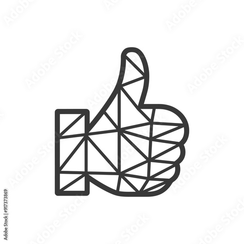 Geometric Thumbs Up Hand Gesture