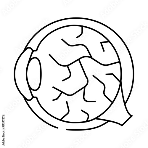 inflammation of eye ophthalmology line icon vector. inflammation of eye ophthalmology sign. isolated contour symbol black illustration