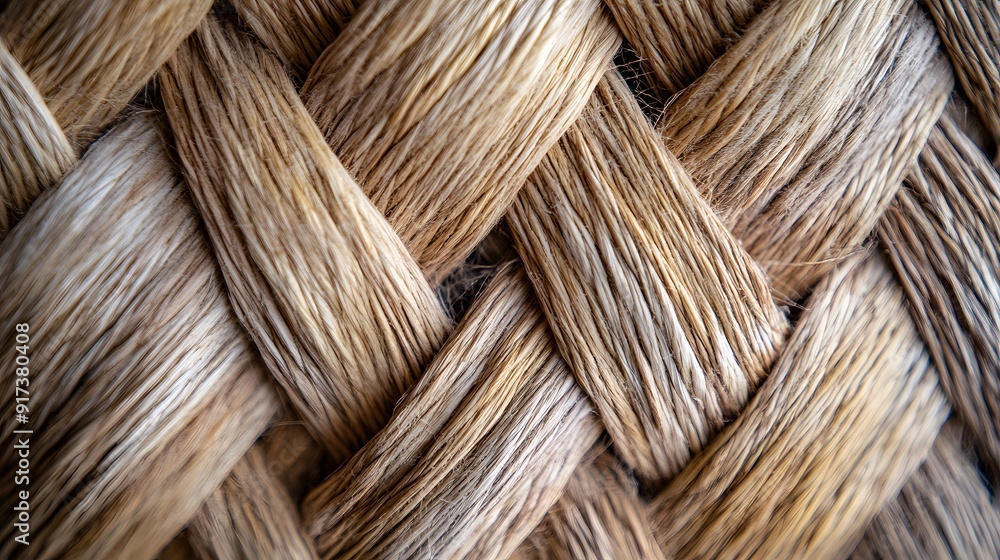A close-up of woven straw texture, showcasing the intricate details and patterns in natural colors. The background is neutral with soft lighting to highlight each knotting pattern on the textured surf A close-up of woven straw texture, showcasing the intricate details and patterns in natural colors. The background is neutral with soft lighting to highlight each knotting pattern on the textured surf