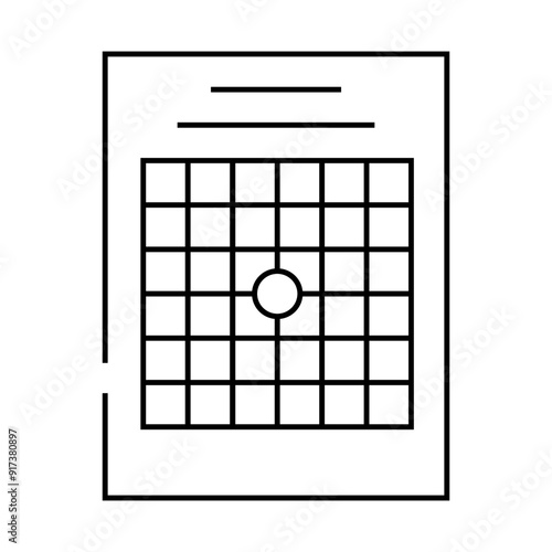 amsler table ophthalmology line icon vector. amsler table ophthalmology sign. isolated contour symbol black illustration