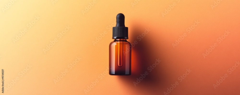 Amber glass dropper bottle with black cap Amber glass dropper bottle with black cap