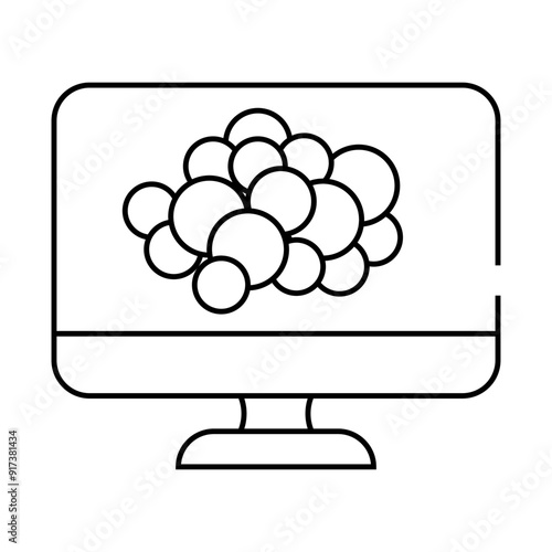 color blindness test ophthalmology line icon vector. color blindness test ophthalmology sign. isolated contour symbol black illustration