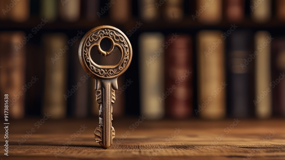 old keys on old book